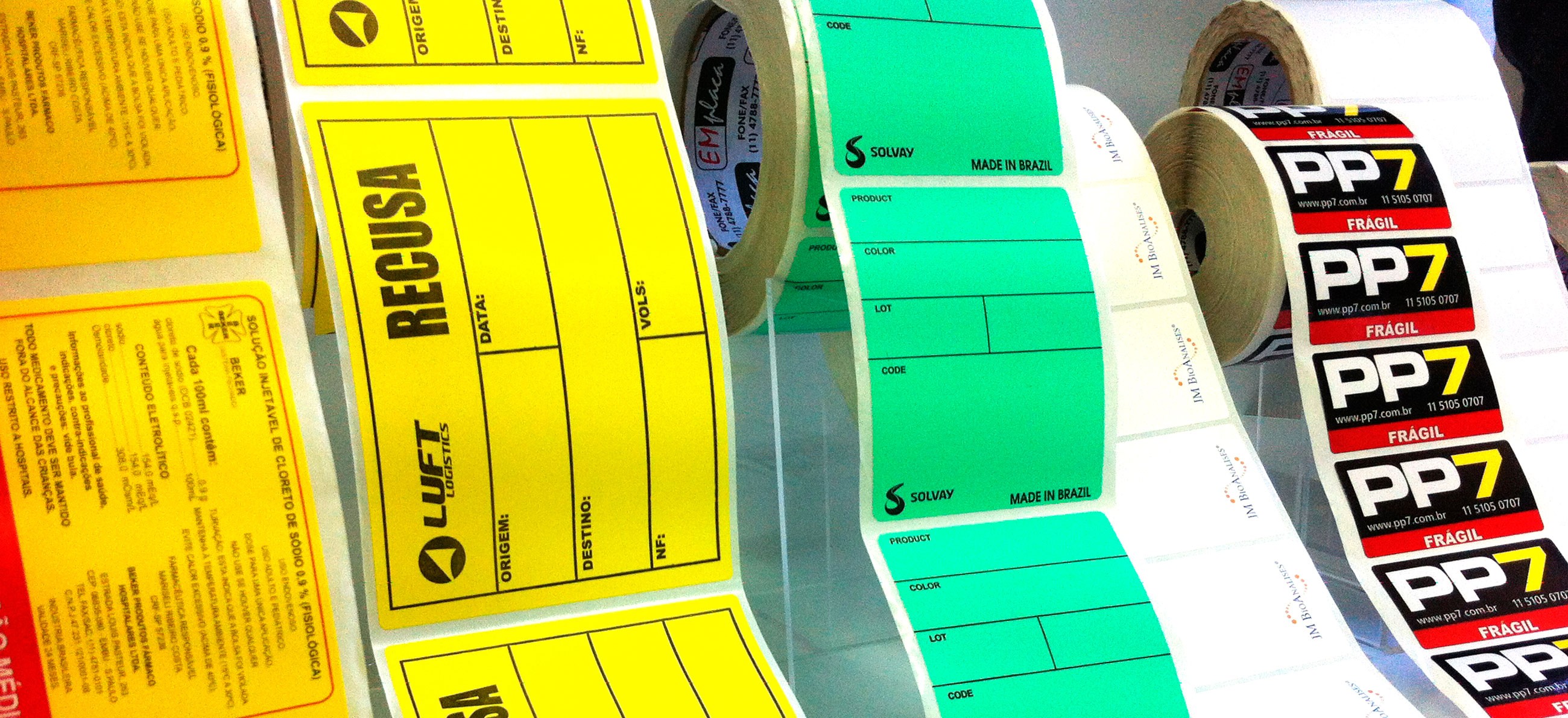 Etiqueta adesiva personalizada embalagem
